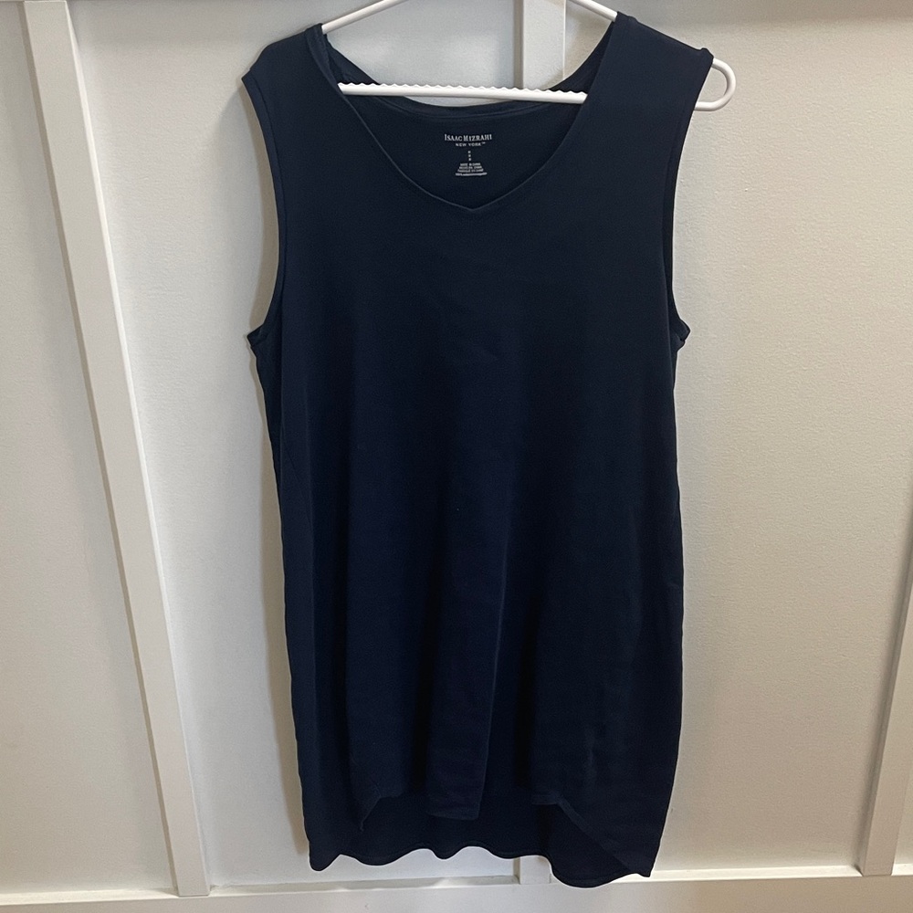Isaac Mizrahi Navy Sleeveless Mini Dress